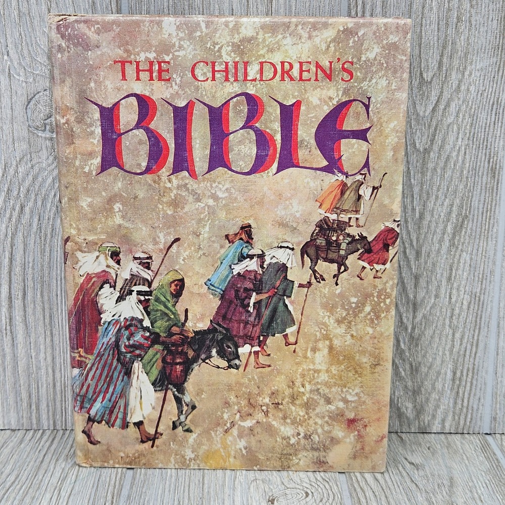 Vintage 1965 The Childrens Bible Golden Press Hardcover Old New Testament